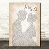 The Beatles In My Life Song Lyric Man Lady Bride Groom Wedding Print