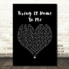 Sam Cooke Bring It Home To Me Black Heart Song Lyric Quote Music Print