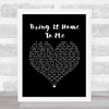 Sam Cooke Bring It Home To Me Black Heart Song Lyric Quote Music Print