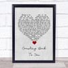 Tom Petty Crawling Back To You Grey Heart Song Lyric Quote Music Print