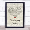 The Cure The Hanging Garden Script Heart Song Lyric Quote Music Print