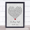 A-ha Hunting High And Low Grey Heart Song Lyric Quote Music Print