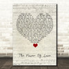 Dalton Harris ft James Arthur The Power Of Love Script Heart Song Lyric Quote Music Print
