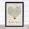 Dalton Harris ft James Arthur The Power Of Love Script Heart Song Lyric Quote Music Print