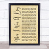 Jeff Lynne's ELO When I Was A Boy Rustic Script Song Lyric Quote Music Print