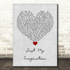 The Temptations Just My Imagination Grey Heart Song Lyric Quote Music Print