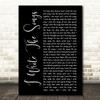 Barry Manilow I Write The Songs Black Script Song Lyric Quote Music Print