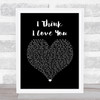 David Cassidy I Think I Love You Black Heart Song Lyric Quote Music Print