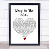 The Lumineers Sleep On The Floor White Heart Song Lyric Quote Music Print