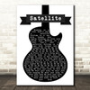 All Time Low Satellite Black & White Guitar Song Lyric Quote Music Print