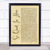 Van Morrison So Quiet In Here Rustic Script Song Lyric Quote Music Print