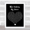 Billy Ocean The Colour Of Love Black Heart Song Lyric Quote Music Print