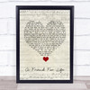 Rod Stewart A Friend For Life Script Heart Song Lyric Quote Music Print
