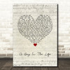 The Beatles A Day In The Life Script Heart Song Lyric Quote Music Print