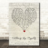 Gary Moore Walking By Myself Script Heart Song Lyric Quote Music Print