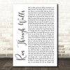 The Script Run Through Walls White Script Song Lyric Quote Music Print