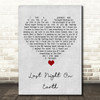Green Day Last Night On Earth Grey Heart Song Lyric Quote Music Print