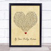 Shinedown If You Only Knew Vintage Heart Song Lyric Quote Music Print