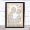 Whitney Houston I Know Him So Well Man Lady Bride Groom Wedding Song Lyric Quote Print