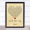 Journey Send Her My Love Vintage Heart Song Lyric Quote Music Print