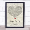 Sting Shape Of My Heart Script Heart Song Lyric Quote Music Print