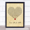 Rush Time Stand Still Vintage Heart Song Lyric Quote Music Print