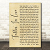 Hamilton, Joe Frank & Reynolds Fallin' In Love Rustic Script Song Lyric Quote Music Print