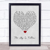 Queens Of The Stone Age The Sky Is Fallin' Grey Heart Song Lyric Quote Music Print