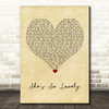 Scouting For Girls She's So Lovely Vintage Heart Song Lyric Quote Music Print