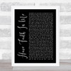 A Day To Remember Have Faith In Me Black Script Song Lyric Quote Music Print