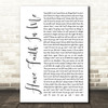 A Day To Remember Have Faith In Me White Script Song Lyric Quote Music Print