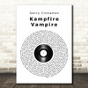 Gerry Cinnamon Kampfire Vampire Vinyl Record Song Lyric Quote Music Print