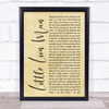 Mumford & Sons Little Lion Man Rustic Script Song Lyric Quote Music Print