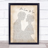 The Beatles Here Comes The Sun Song Lyric Man Lady Bride Groom Wedding Print