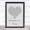 Thomas Rhett Remember You Young Grey Heart Song Lyric Quote Music Print