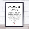 Aerosmith Seasons Of Wither White Heart Song Lyric Quote Music Print