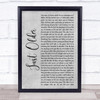 Bon Jovi Just Older Grey Rustic Script Song Lyric Quote Music Print