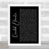 Incubus Crowded Elevator Black Script Song Lyric Quote Music Print