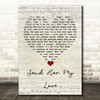 Journey Send Her My Love Script Heart Song Lyric Quote Music Print