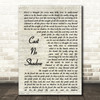 Oasis Cast No Shadow Vintage Script Song Lyric Quote Music Print