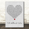 Queen Fat Bottomed Girls Grey Heart Song Lyric Quote Music Print