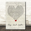 Train Hey, Soul Sister Script Heart Song Lyric Quote Music Print