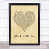 Huey Lewis And The News Stuck With You Vintage Heart Song Lyric Quote Music Print
