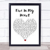 Super Furry Animals Fire In My Heart White Heart Song Lyric Quote Music Print