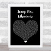 The Beautiful South Song For Whoever Black Heart Song Lyric Quote Music Print