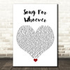 The Beautiful South Song For Whoever White Heart Song Lyric Quote Music Print