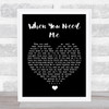 Bruce Springsteen When You Need Me Black Heart Song Lyric Quote Music Print