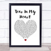 Twenty One Pilots Tear In My Heart White Heart Song Lyric Quote Music Print