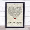 Black Eyed Peas Meet Me Halfway Script Heart Song Lyric Quote Music Print