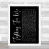 Riley Clemmons Fighting For Me Black Script Song Lyric Quote Music Print
